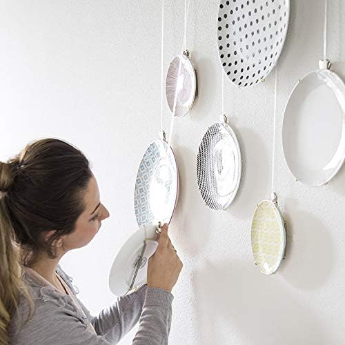 STAS Zipper - 20 Pack Picture Hanging Hooks for Perlon Cords or Steel Cables or Wires