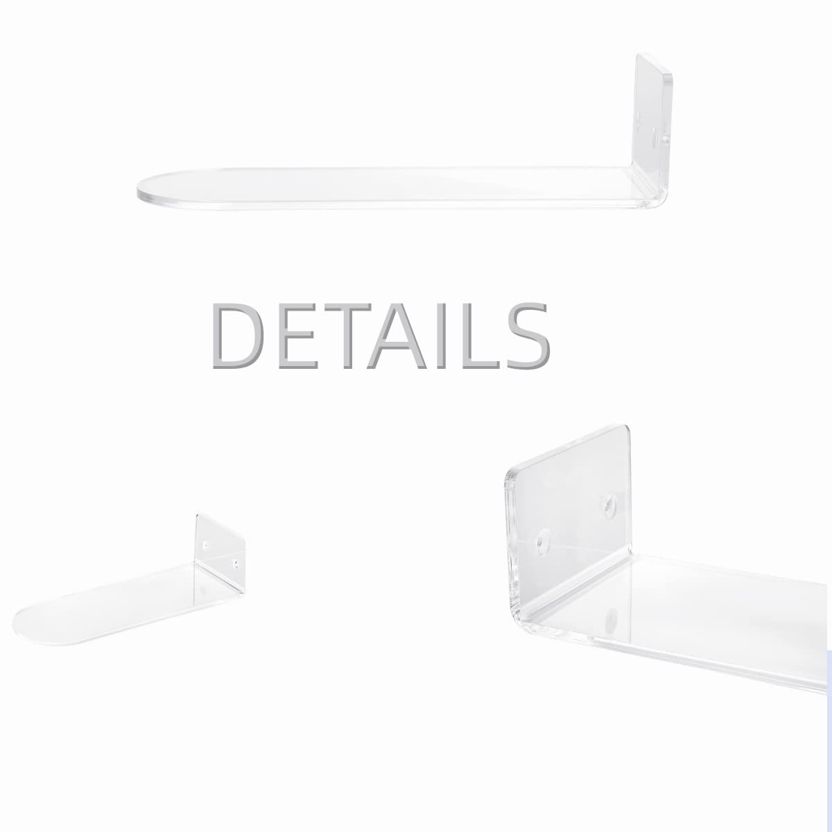 IEEK Floating Shoe Display 8 Pack,Levitating Acrylic Shoe Shelf for Wall,Clear Wall Mounted Shoe Rack Sneaker Display Shelves Space Saving Shoe Organizer Holder for Sneaker Collection