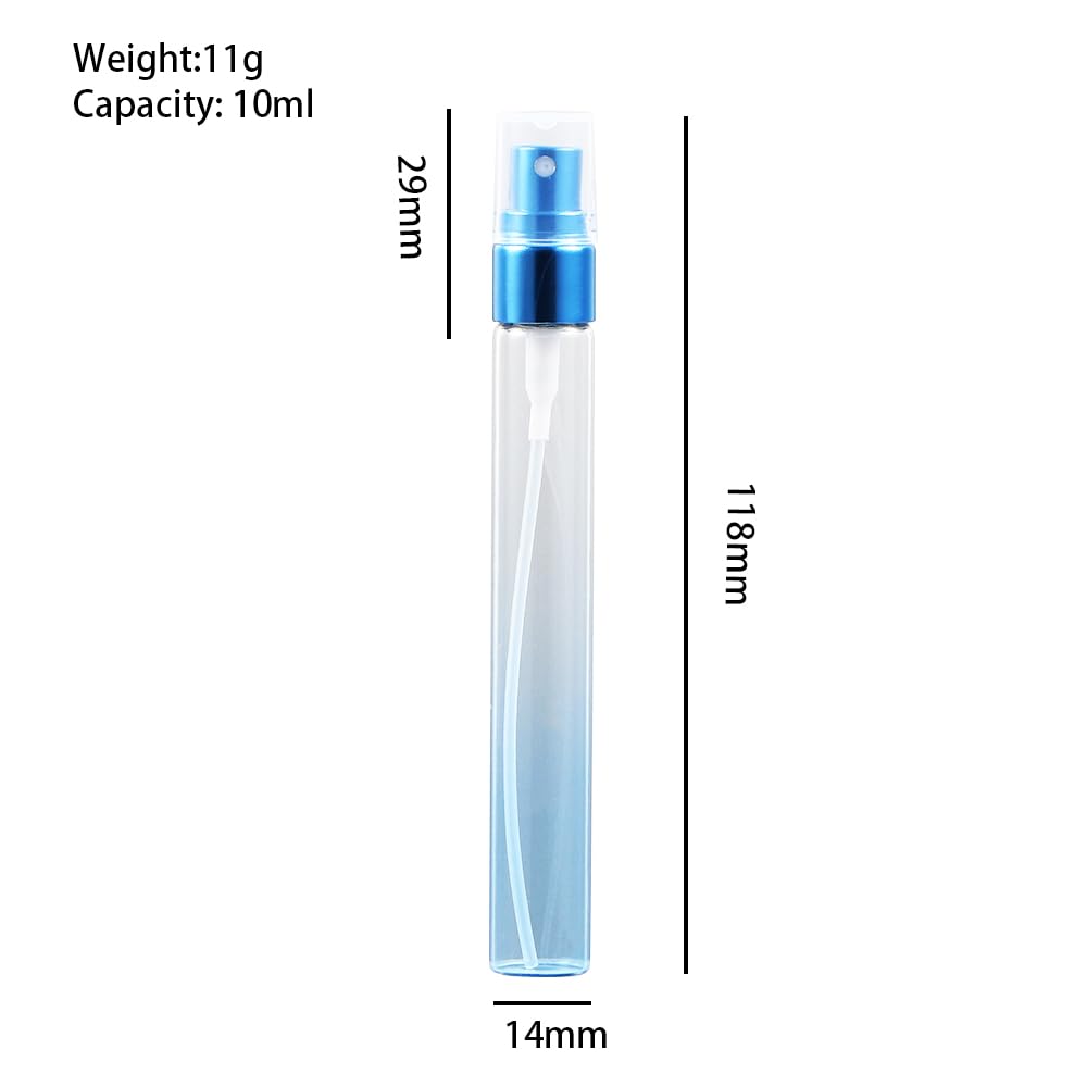 Leadigol 25 Pieces Mini Perfume Spray Bottles 10 ml Colorful Glass Bottles,Spray Bottles Women Portable Perfume Atomizer Aromatherapy Sprayer Fine Mist Cosmetic Container Refillable Bottle