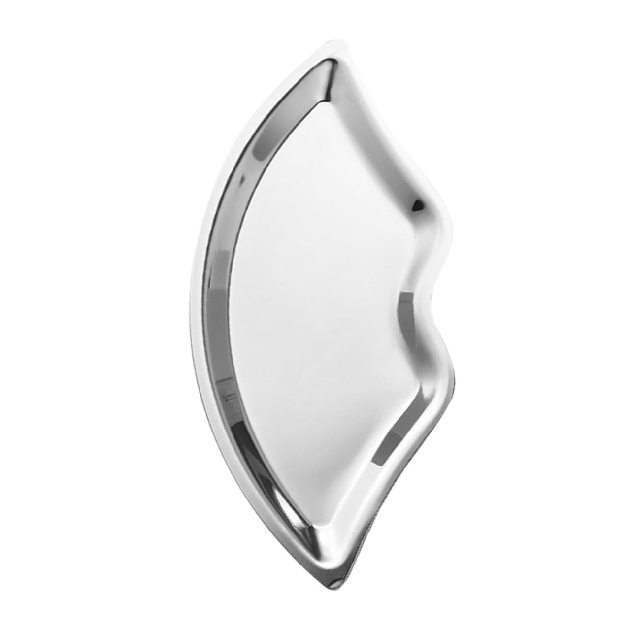 SOESFOUFU Stainless Steel Lip Shaped Jewelry Tray Elegant Metal Display Plate for Accessories Cosmetics and Jewelry Storage Silver
