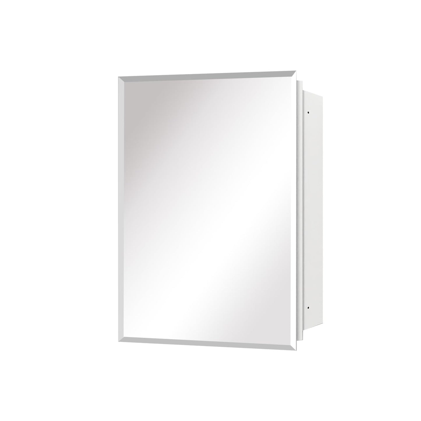FUMANGO 22"x30" Medicine Cabinet,Bathromm Mirror Cabinet with 2X Magnifying Mirror,Soft Closing Hinge,A Mirror Cabinet with a Bevel,Recessed or Surface Mount,White