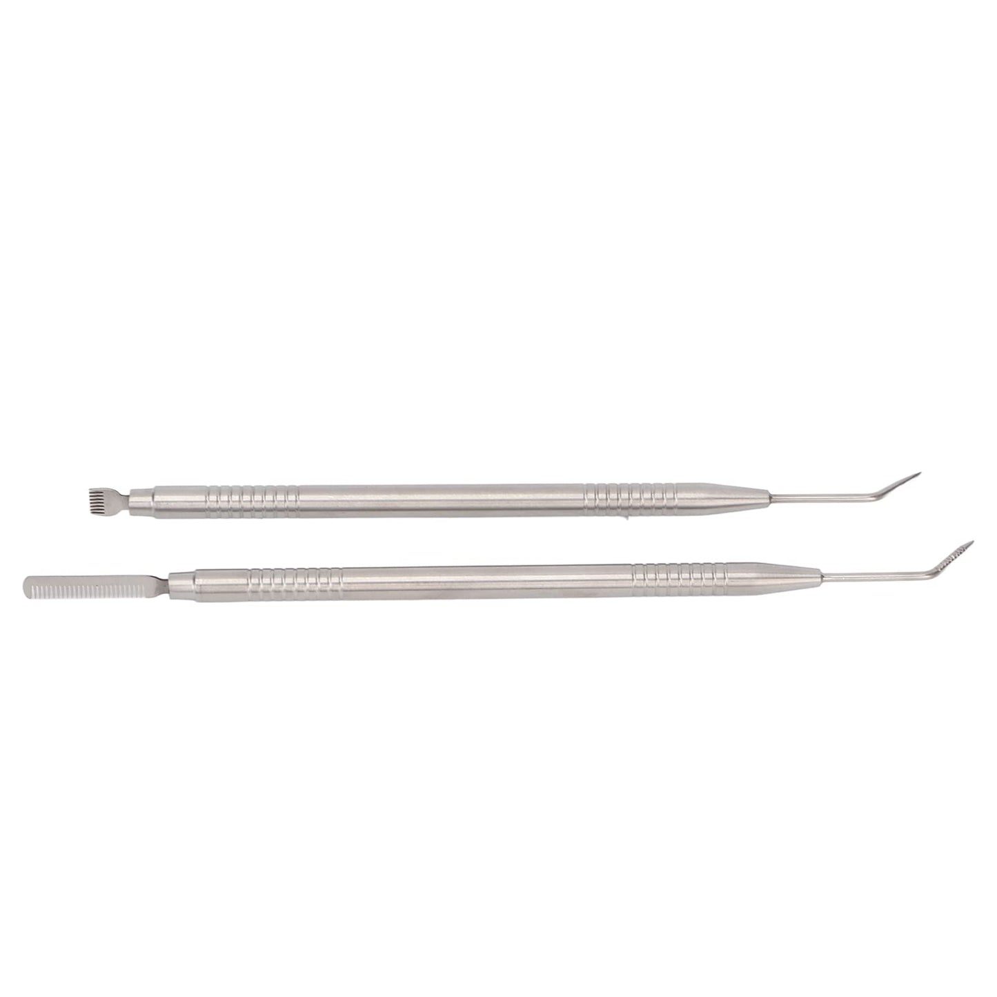 2 Pieces Eyelash Perm Tool,Lash Separator Tint Tool,Stainless Steel Lash Rods Tool with Comb for Eyelash Eyebrow Perming Tinting Curling Extensions (silver)