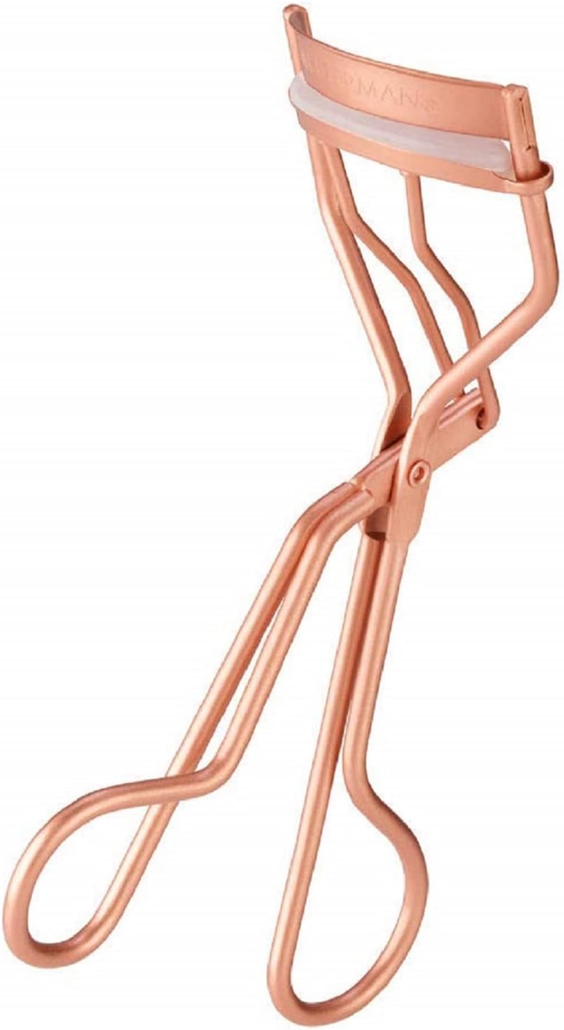 Tweezerman Eyelash Curler for All Eye Shapes with Refill Pads, Rose Gold