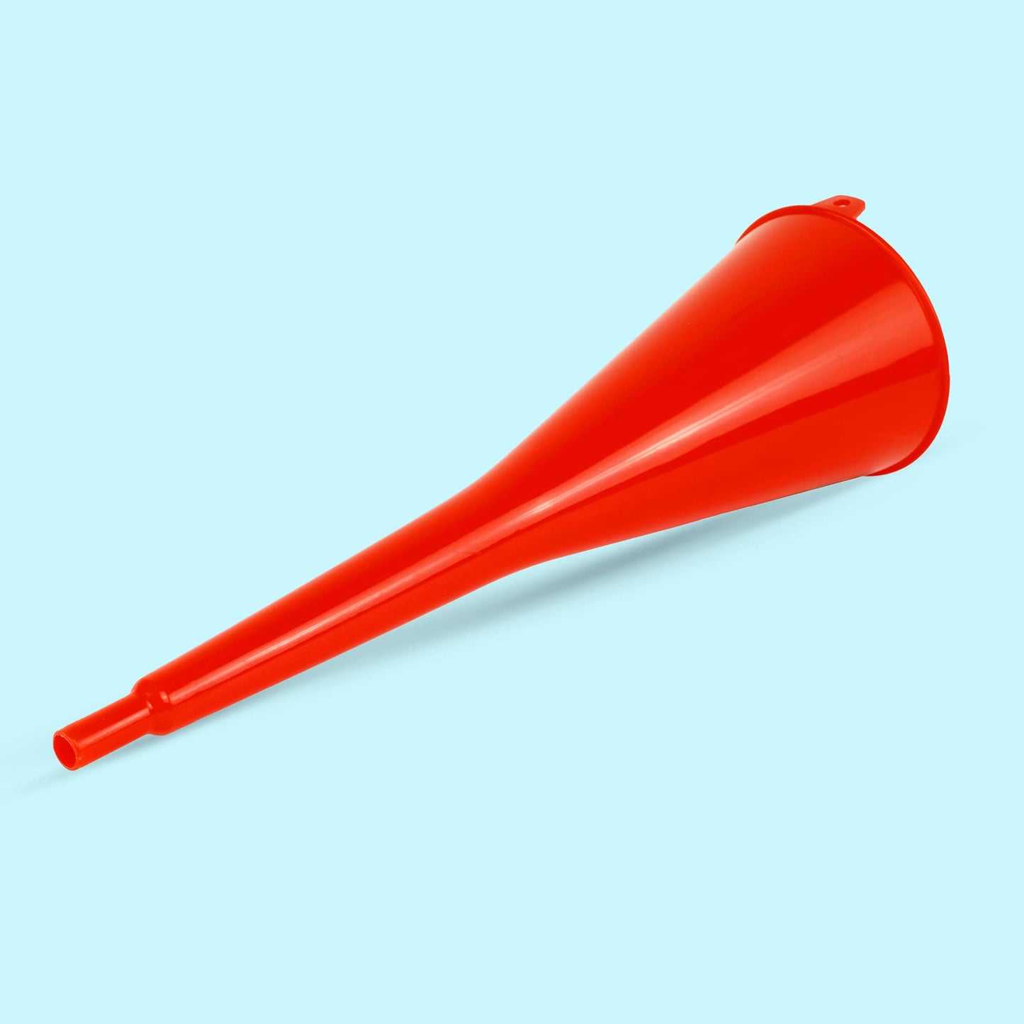 KarZone Long Neck Funnel, Oil Funnels for Oil Change, Long Funnels for Transmission Fluid, Automotive Funnel for Gas & Lubricants (12.0 Fluid Ounces, Red)