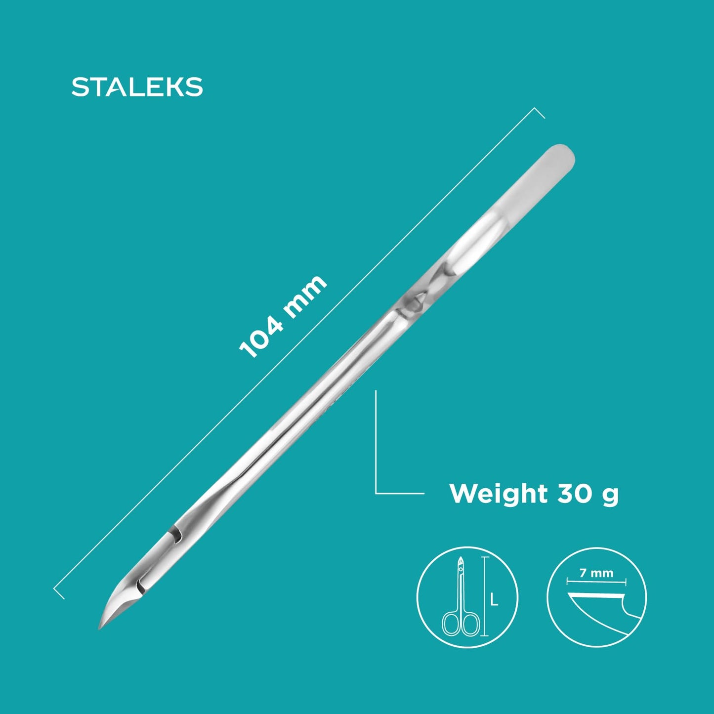 Staleks PODO 21 Podology Scissors-Style Nippers – 7 mm Beveled Straight Blades Without Heel – Enhanced View for Foot Care Work