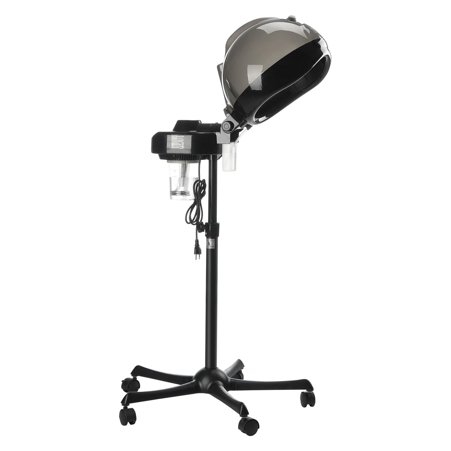 VEVOR Standing Hair Steamer for Deep Conditioning, Professional 11.81-inch Hooded Ionic Hair Steamer with 2 Modes, Height-Adjustable Hair Steamer with Timer, 5 Wheels (2 Lockable) for Home Salon Use