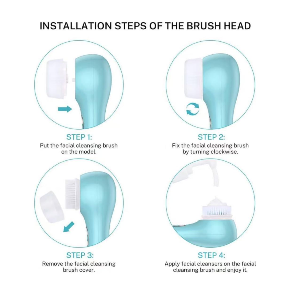 Replacement Brush Heads for Clarisonic, Compatible with Mia 1, Mia 2, Mia Fit, Alpha Fit, Pro, Smart Profile Uplift, 2 Pack (Radiance)