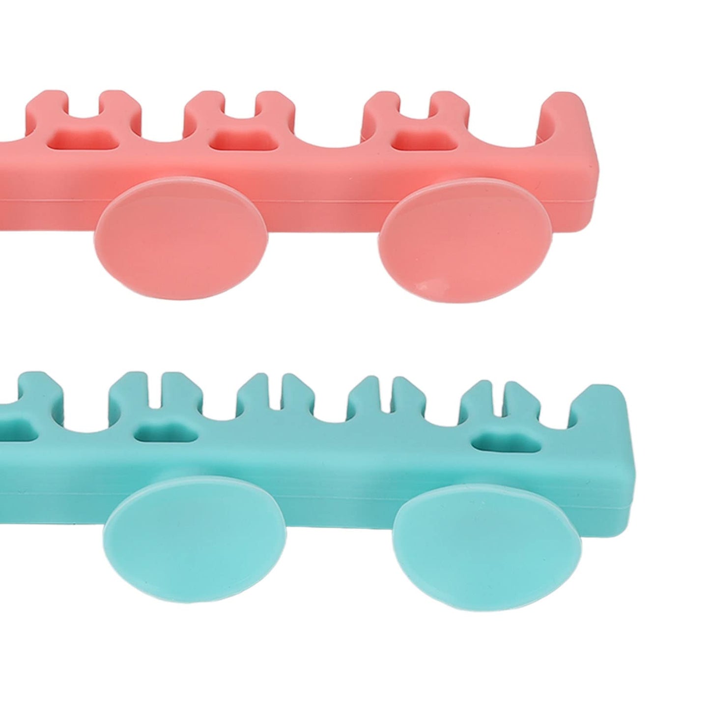 Sonew Silicone Wall Mounted Makeup Brush Rack, Blue, Large, 2 Shelves, Multifunctional, Soft and Gentle, Self-Absorbing Suction Cups, for Cosmetics and Small Items