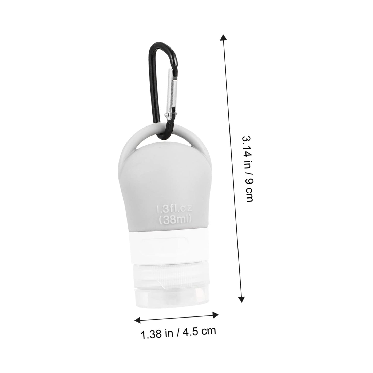 YARNOW 4pcs Packaging Silicone Storage Bottle Mini Plastic Containers Silicone Keychain Mini Travel Bottles Refillable Keychain Bottle Lotion Bottles with Hook Travel Bottle Holder Liquid
