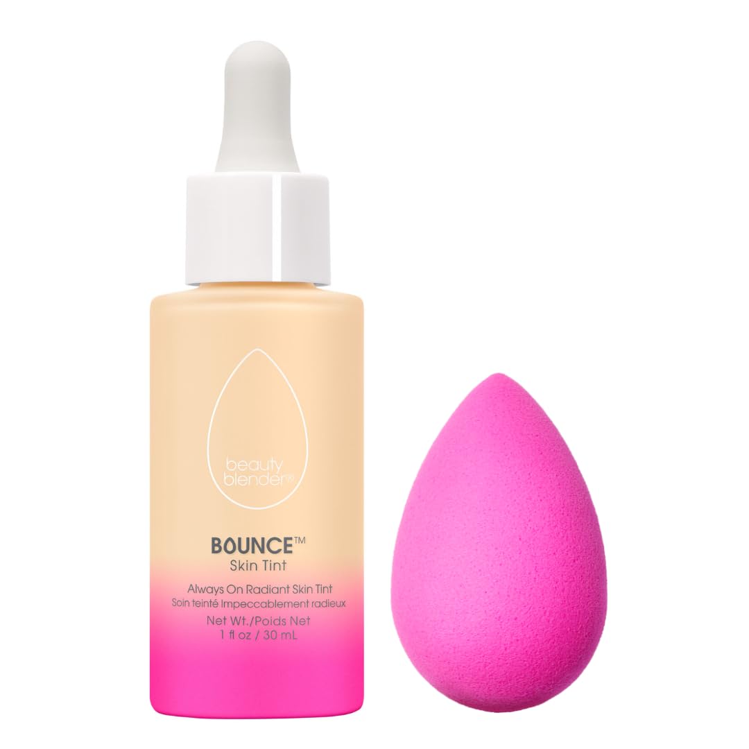 Beautyblender 12-Hour Always on Radiant Skin Tint (Light 1) & Original Pink Beauty Blender Makeup Sponge Bundle