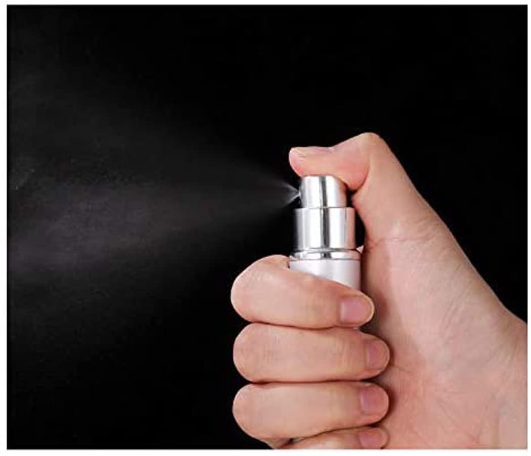 ZbFwmx 20 Pack Set 10ML Protable Refill Bulk Atomizer Spray Travel Perfume Bottle Hydrating Empty Bottle (20Pack Metal Gold)