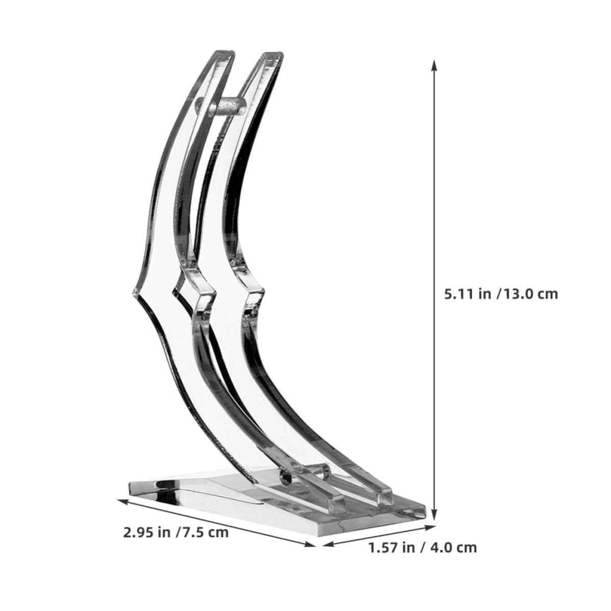 KJHBV 4pcs Acrylic Single Stem Rose Display Stands with Moon-shaped Base, Sturdy Structure Preventing Tipping, Flower Holders for Home Decor and Valentine's Day Floral Arrangements
