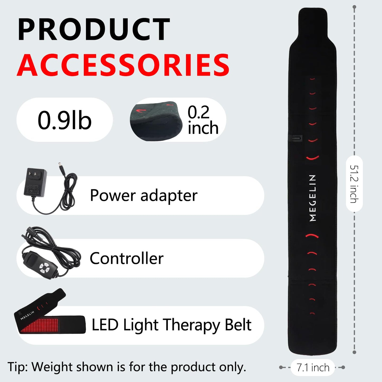 Megelin ContourLux Light Therapy Belt at Home