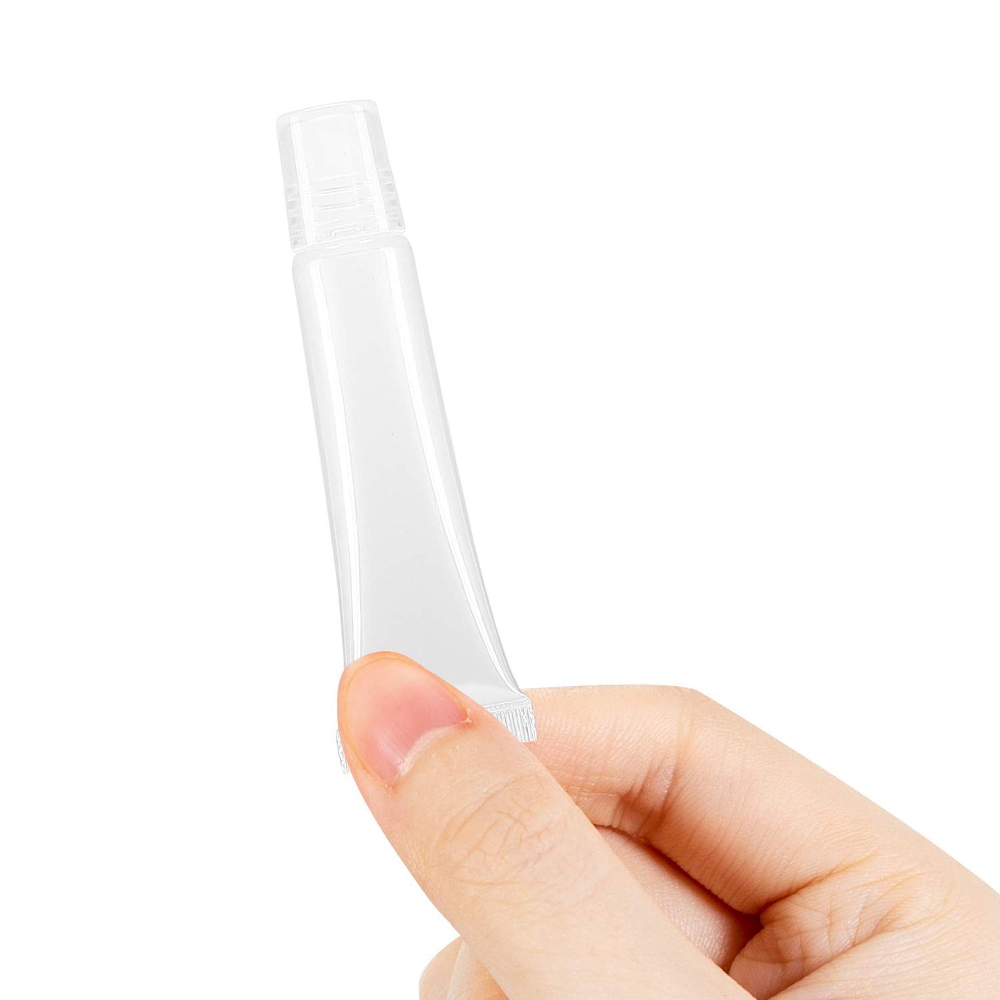 100 Pcs 10 ml Lip Gloss Balm Tubes Refillable Empty Tubes Clear Cosmetic Containers Soft Tube (10ML, 100)