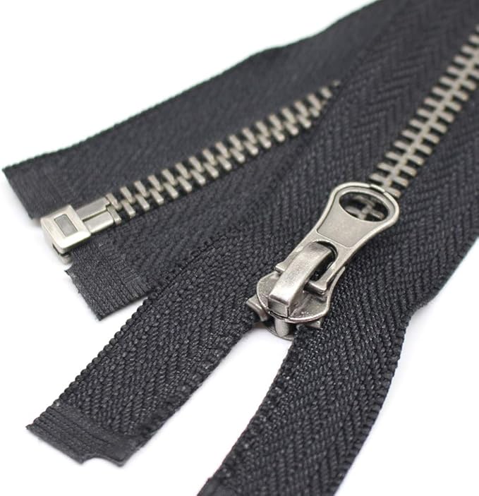YaHoGa 2PCS #5 30 Inch Antique Silver Separating Jacket Zipper Gunmetal Metal Zippers for Jackets Sewing Coats Crafts (30" Anti-Silver)