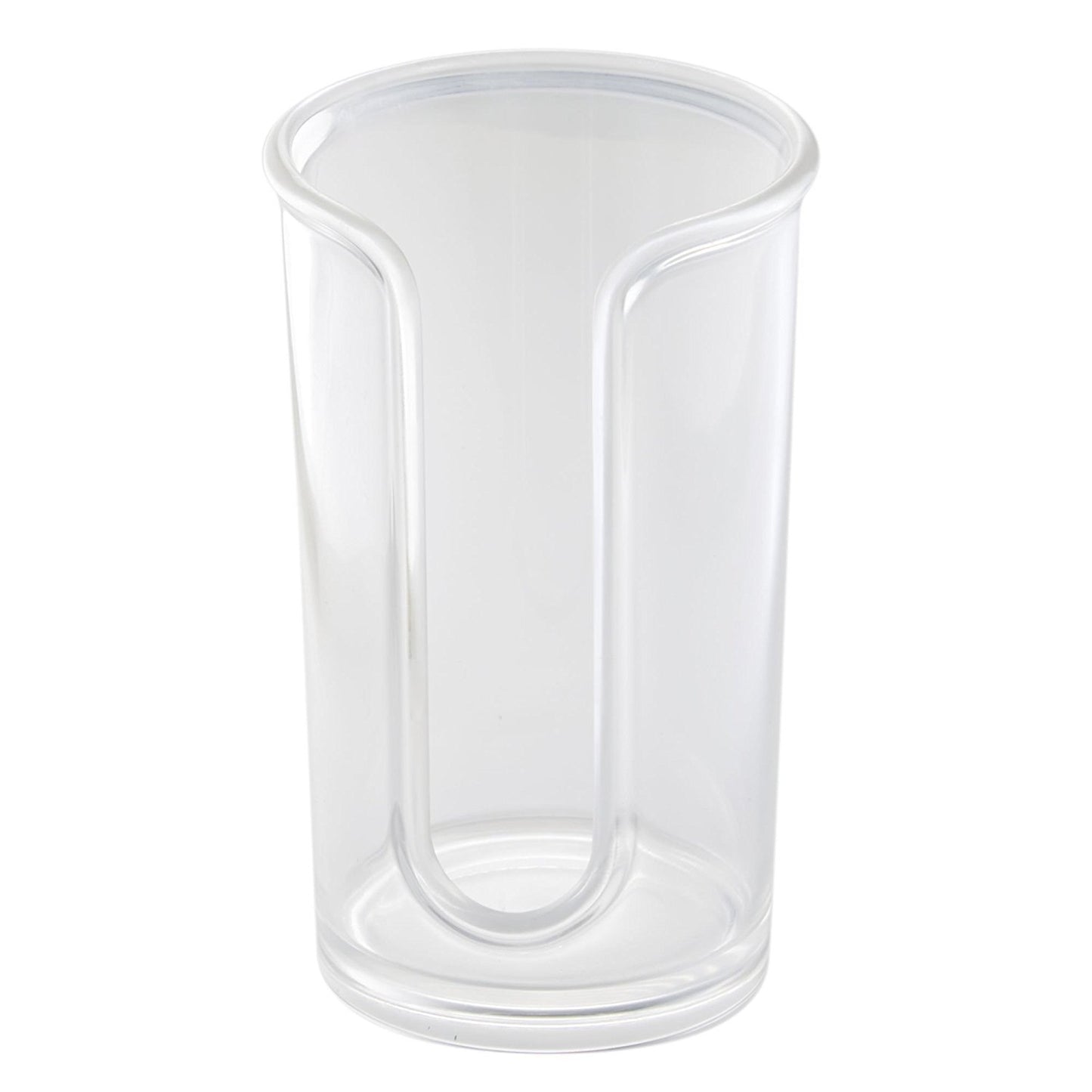 mDesign Small Plastic Cosmetic Pad Dispenser - Compact Storage Holder for Astringent Wipes on Bathroom Vanity Countertops, Cotton Rounds Included - Lumiere Collection - Clear