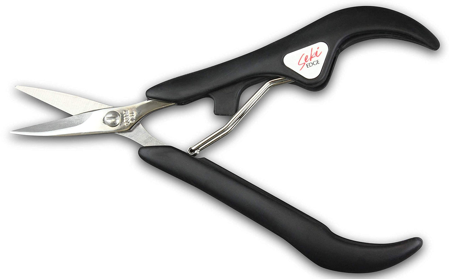 Seki Edge Acrylic Nail Scissors (SS-201) - Curved Manicure Scissors for Clipping, Cutting, & Trimming Acrylic Fingernails & Toenails - Stainless Steel Nail Cutter is Made in Japan