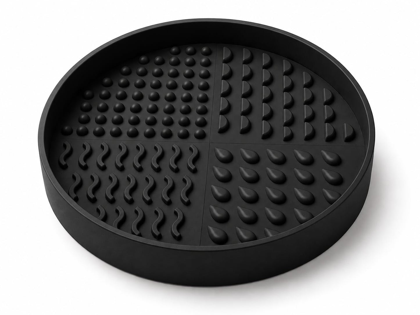 Large Makeup Brush Cleaner Bowl 4.7 Inch with Multi Texture Cleaning Zones for Cosmetic Brushes and Beauty Sponges, Black