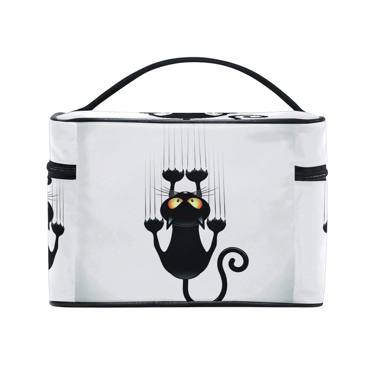 HAUYE Makeup Bag Cat Paw Print Travel Cosmetic Bags Organizer Train Case Toiletry Make Up Pouch