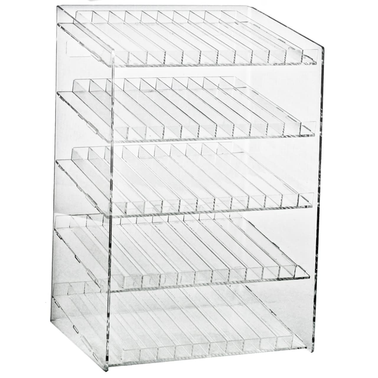 Azar Displays 222885 12" W x 8.5" D x 18.5" H Five-Tier 60-Compartment Display