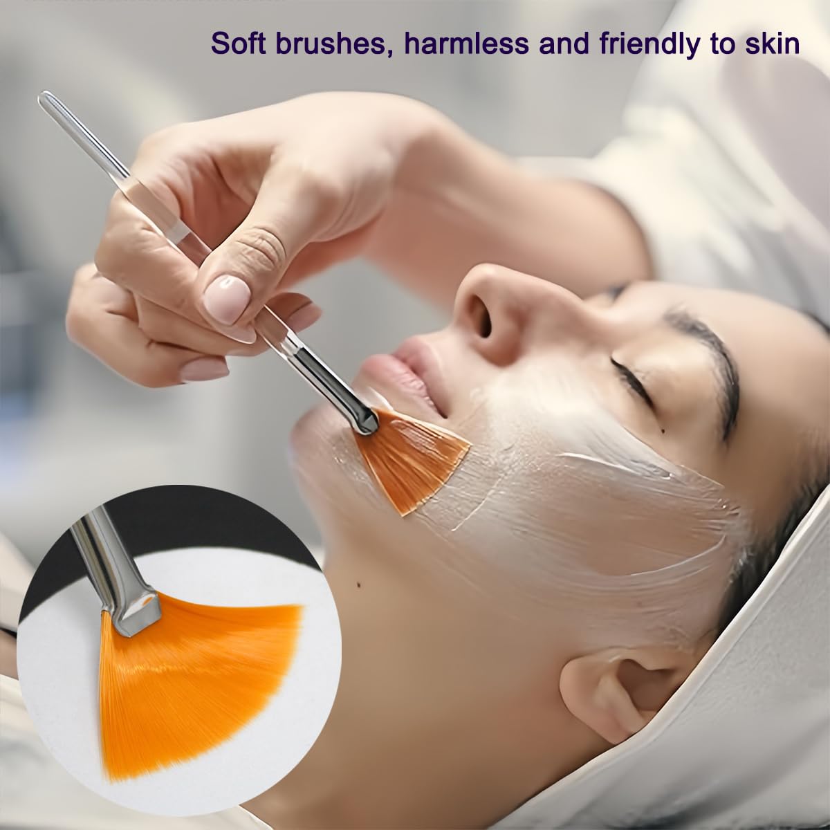 37 Pcs Face Mask Mixing Bowl Set, 5 Plastic Mask Bowl 5 Headbands, 10 compressed Facial sponges 5 Facial Mask Fan Brushes10 facial spatula and 2 Measuring Cups, Esthetician Supplies Tool Kit