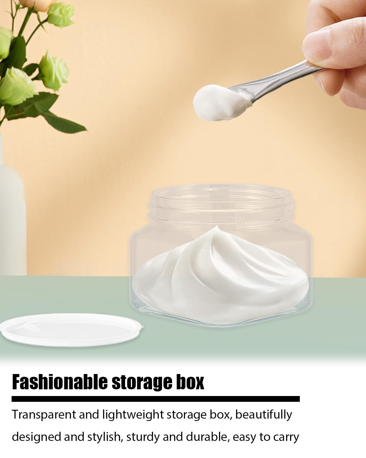 Clear Storage Jars, 16 Pcs 5 Oz Plastic Jars With Lids Plastic Containers With Lids For Lotion, Cream, Body Butter, Makeup, Ointments (Clear)