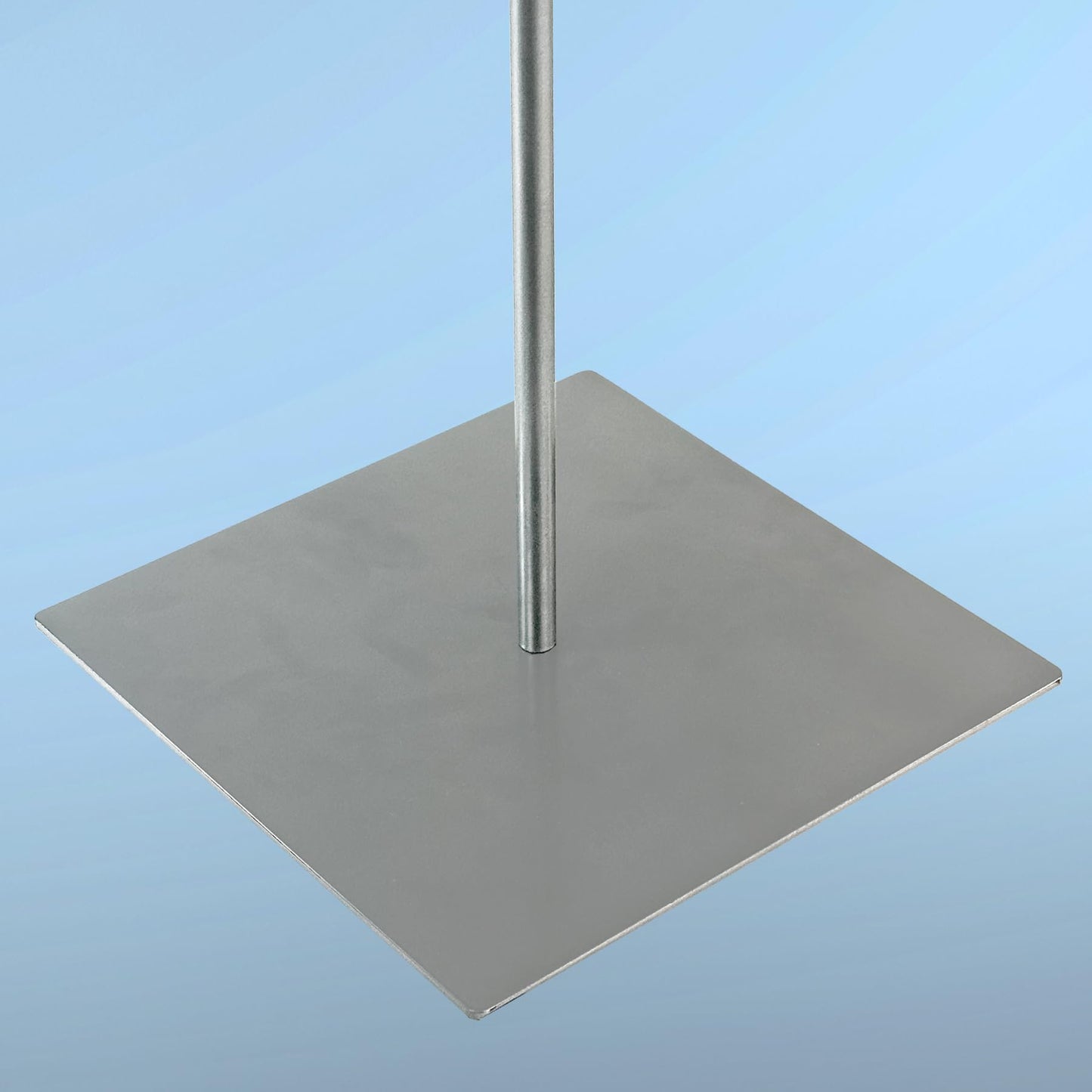 Azar 700972 Pedestal Bowl Floor Display Stand – 12" Clear Acrylic Bowl on Heavy-Duty Square Metal Base, Freestanding Merchandising Fixture for Retail, Events & Trade Shows
