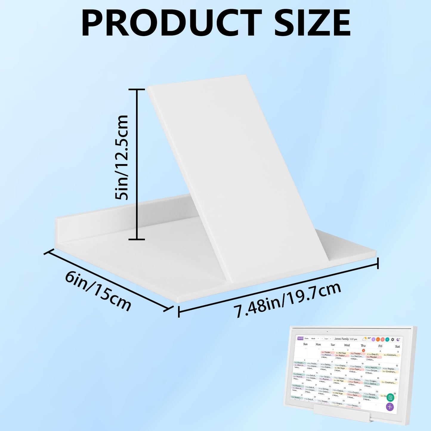 OPOJHFK Stand Compatible with Skylight Calendar Max - 27 And 15 Inch Desktop Mount Holder, Digital Calendar Display Accessory, Tool-Free Base