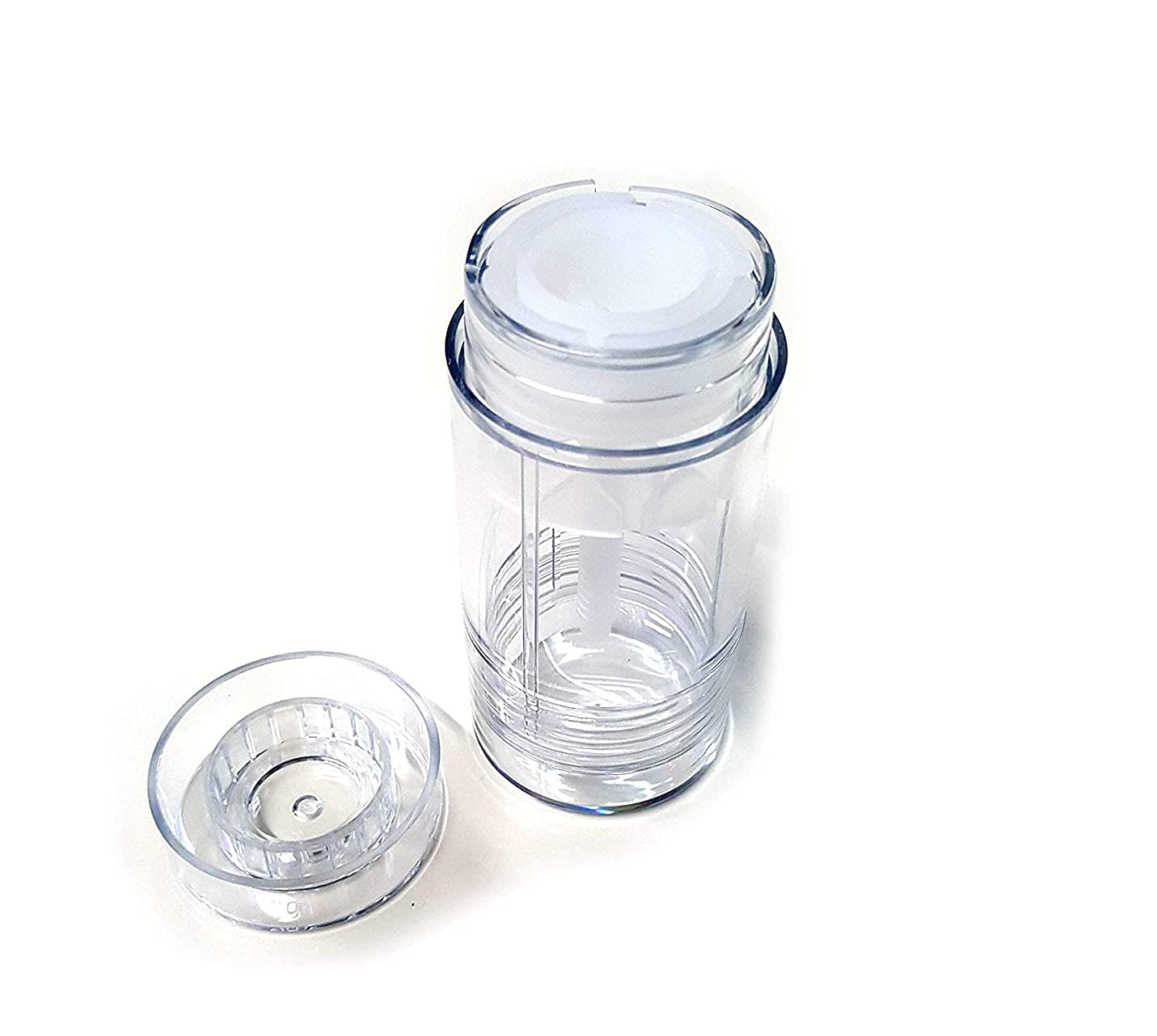 Healthcom 10 Pcs 30ml Empty Deodorant Containers Twist-up Filling Stick Clear Plastic Deodorant Container 1 Oz Refillable Deodorant Bottles Bottom-fill Round Lip Balm Tubes for DIY Lipstick Crayon Chapstick