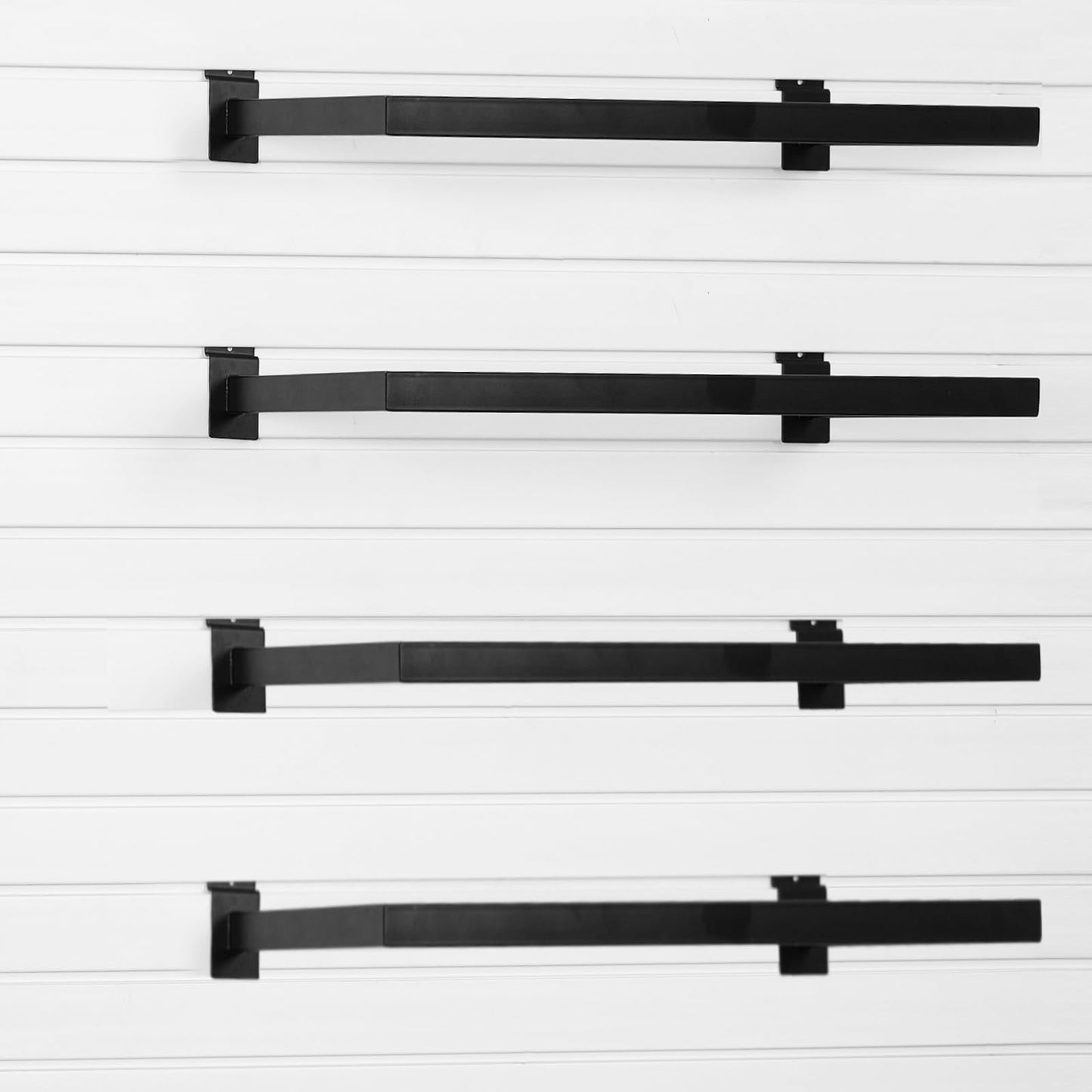 SINCHEEWAY Slatwall U-Shaped Rectangular Tubing Hangrail - 24"x12", Slatwall Accessories and Hangers for Retail Display and Home Garment Storage (4)