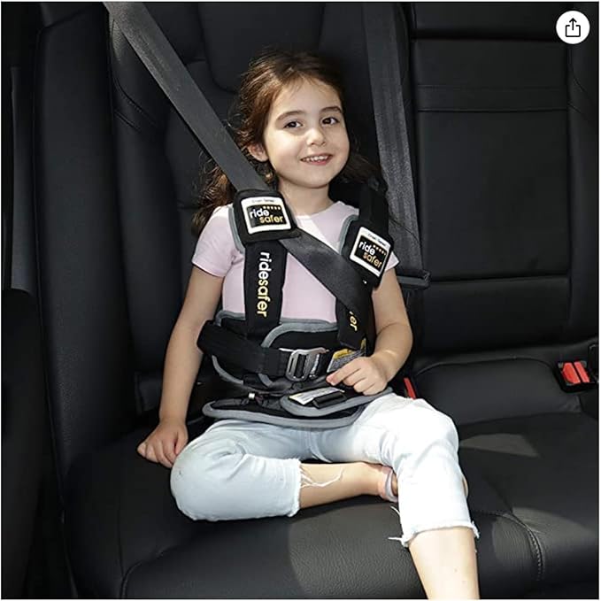 RideSafer - Large Yellow, Lightweight, Compact, Portable Car Seat - Perfect for Travel and Everyday Child Safety