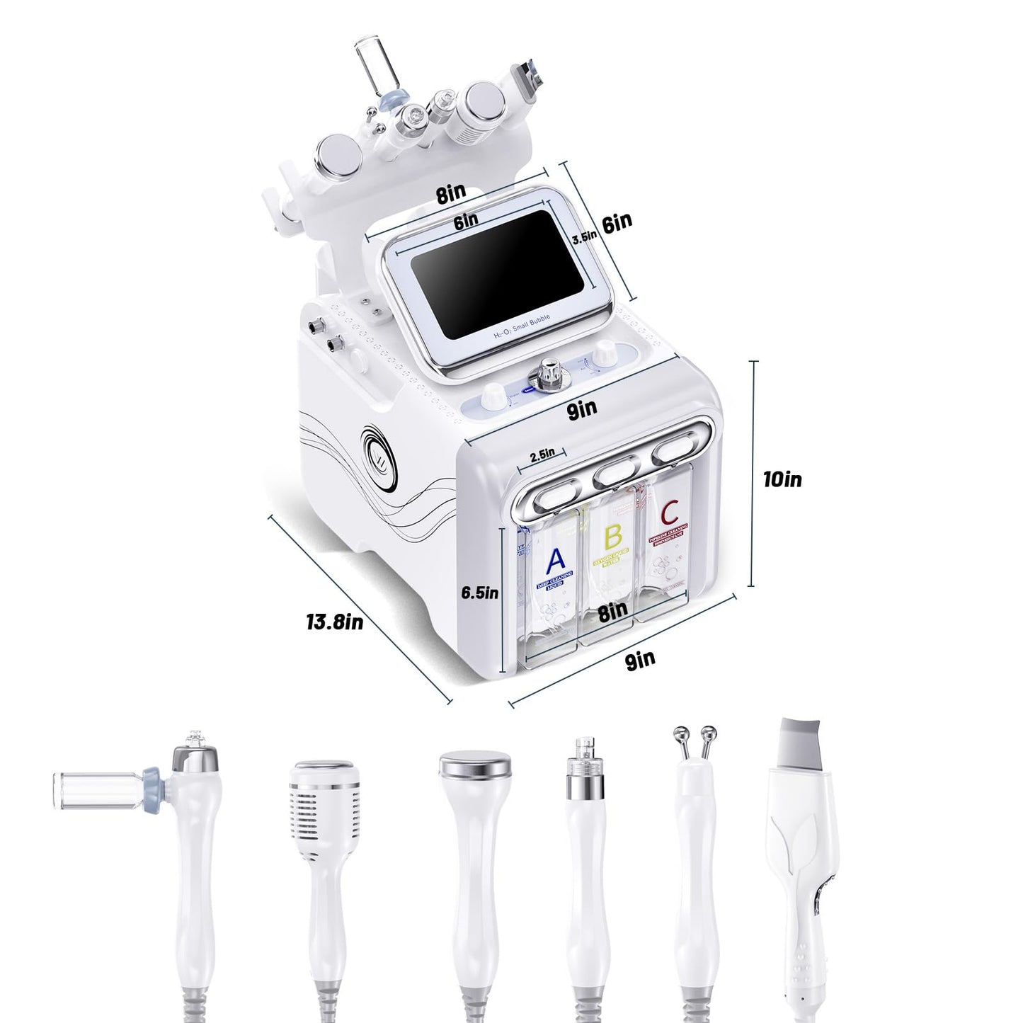 Hydrogen Oxygen Facial Machine 6 in 1 Skin Care Devices for Salon Home Use