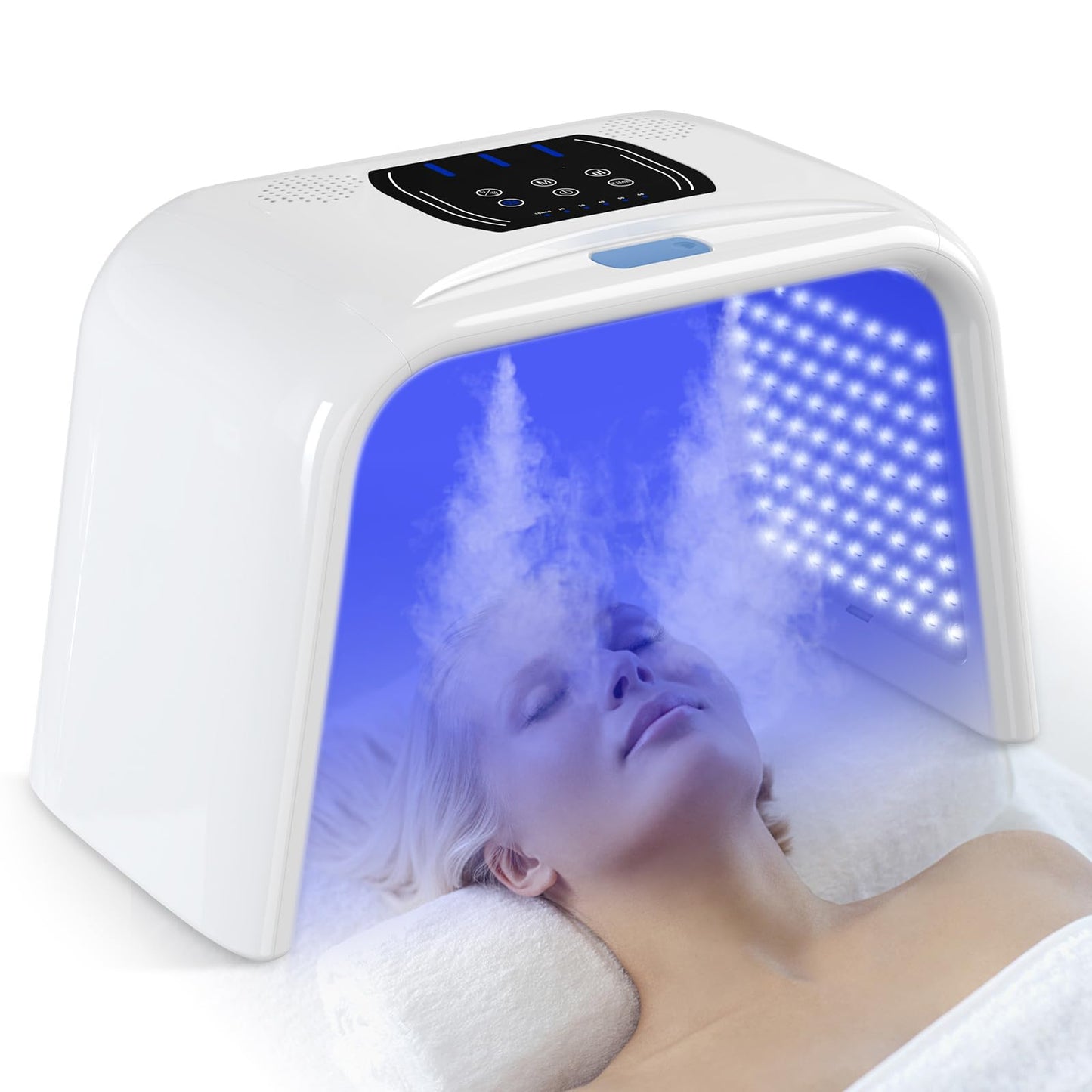 Holsn LED Light Therapy for Face with Spray LED Face Light Body Therapy,Cycle Therapy Light & Time Preset & Adjustable LED Brightness Red Light Therapy Face Beauty Home SPA