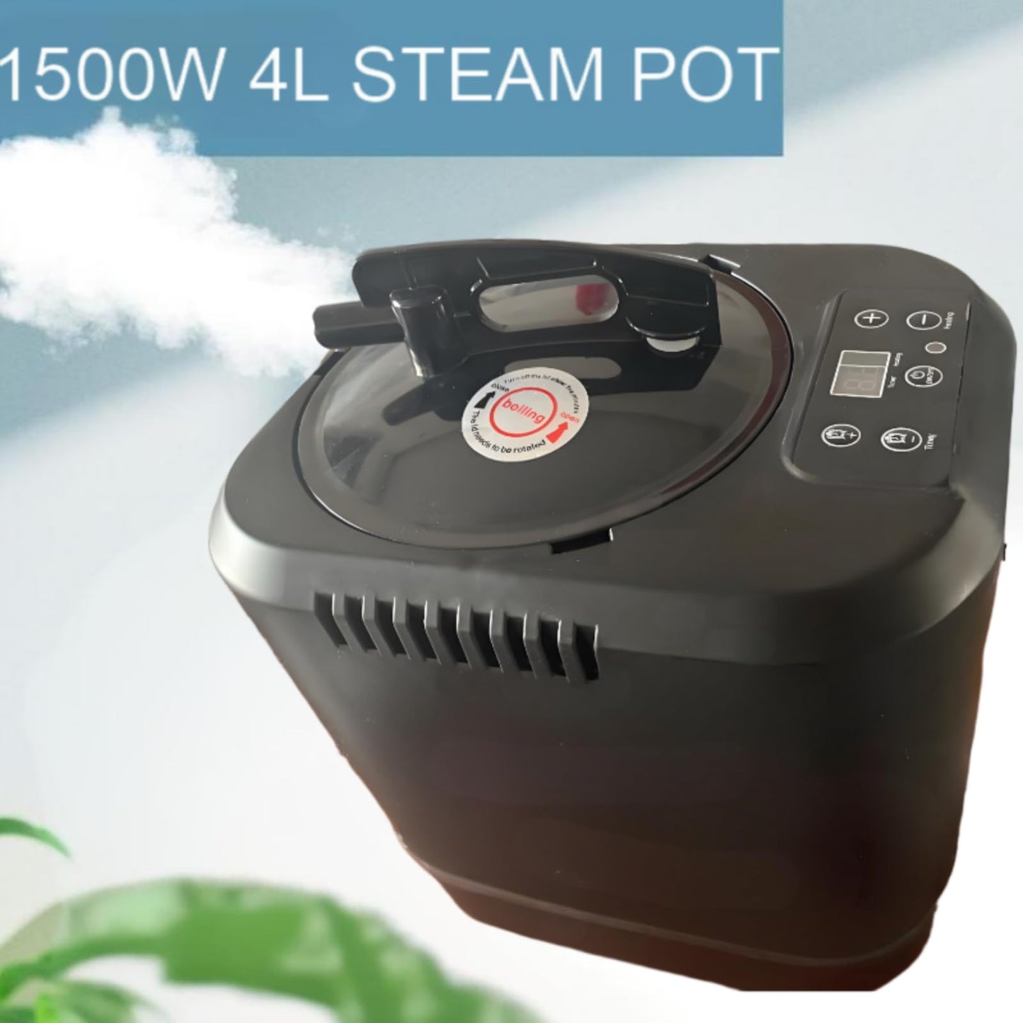 HOSOUTION 3L Sauna Steamer with Larger Volume and More Steam Output, Fcc Certified 3L & 1200W Steam Generator, Sauna Steamer Machine with Remote Control, Portable Sauna Steamer, Black