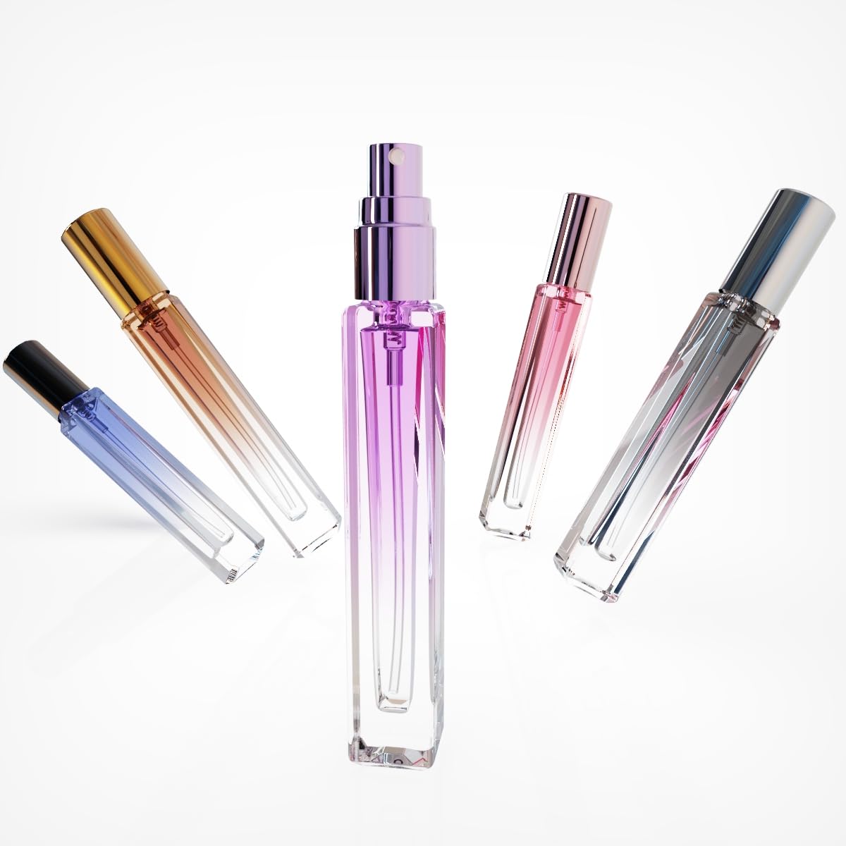 seafulee 5PCS 10ml Glass Refillable Travel Perfume Atomizer Bottles,Mini Empty Cologne Spray Bottle,Pocket Size Sprayer Portable for Travel and Sample Container Toiletries Dispenser