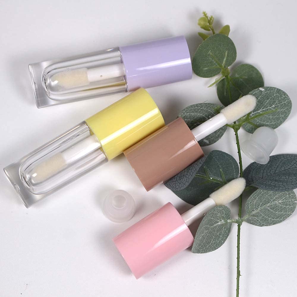 COSIDEA 14pcs Empty purple 6ml big brush lip gloss tubes for DIY lip gloss, lipgloss containers