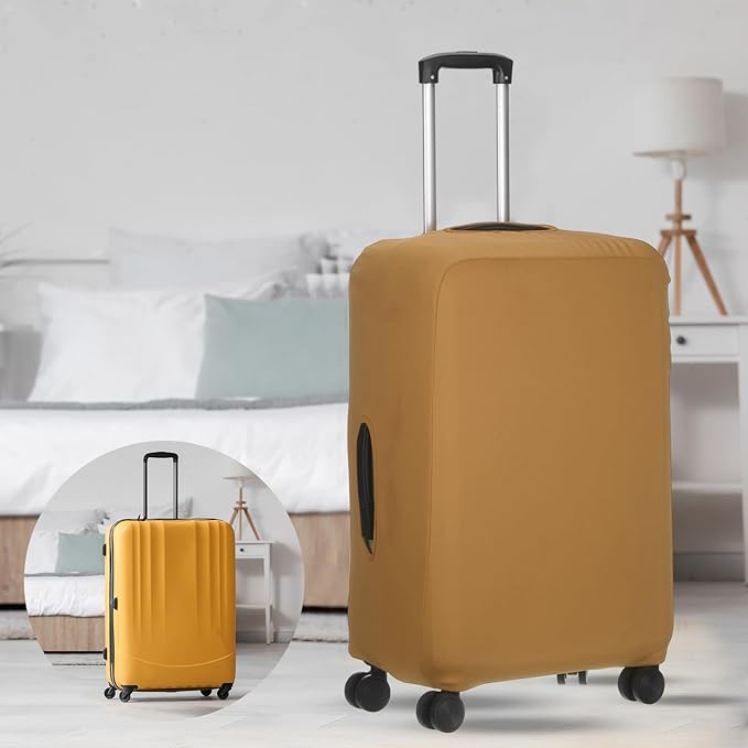uxcell Travel Luggage Cover, Washable Suitcase Covers for Luggage Anti-scratch Suitcase Protector Elastic Baggage Protective, Fits 29-32 Inch Suit Case, Coffee