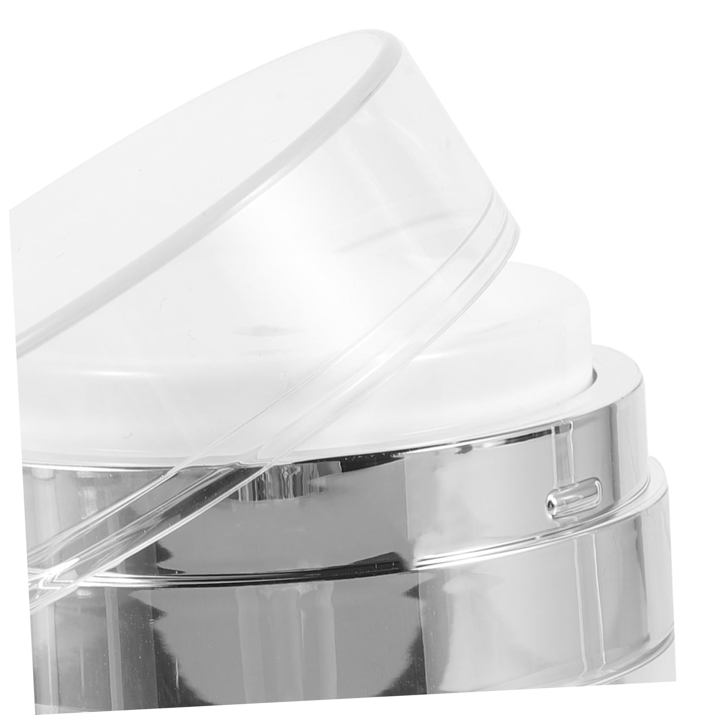 6 Pcs Press Cream Jar Airless Lotion Dispenser Airless Pump Jars Airless Lotion Bottle Refillable Airless Lotion Jar Cream Sub Bottle Sample Container Pot Airless Pump Bottle/1249