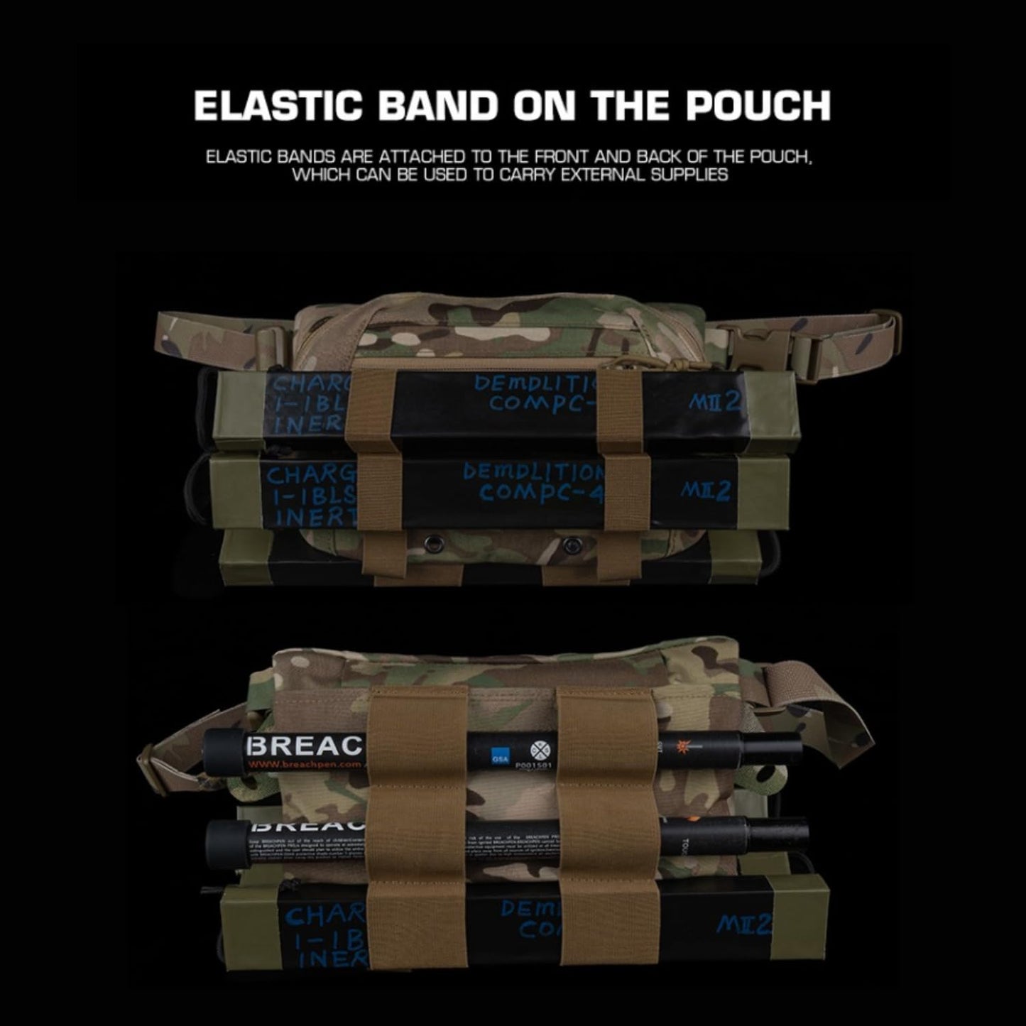 Tactical Drop Pouch Fanny Pack,Utility EDC Large Multi-Purpose Waist Bags for Tactial Vest Chest Rig