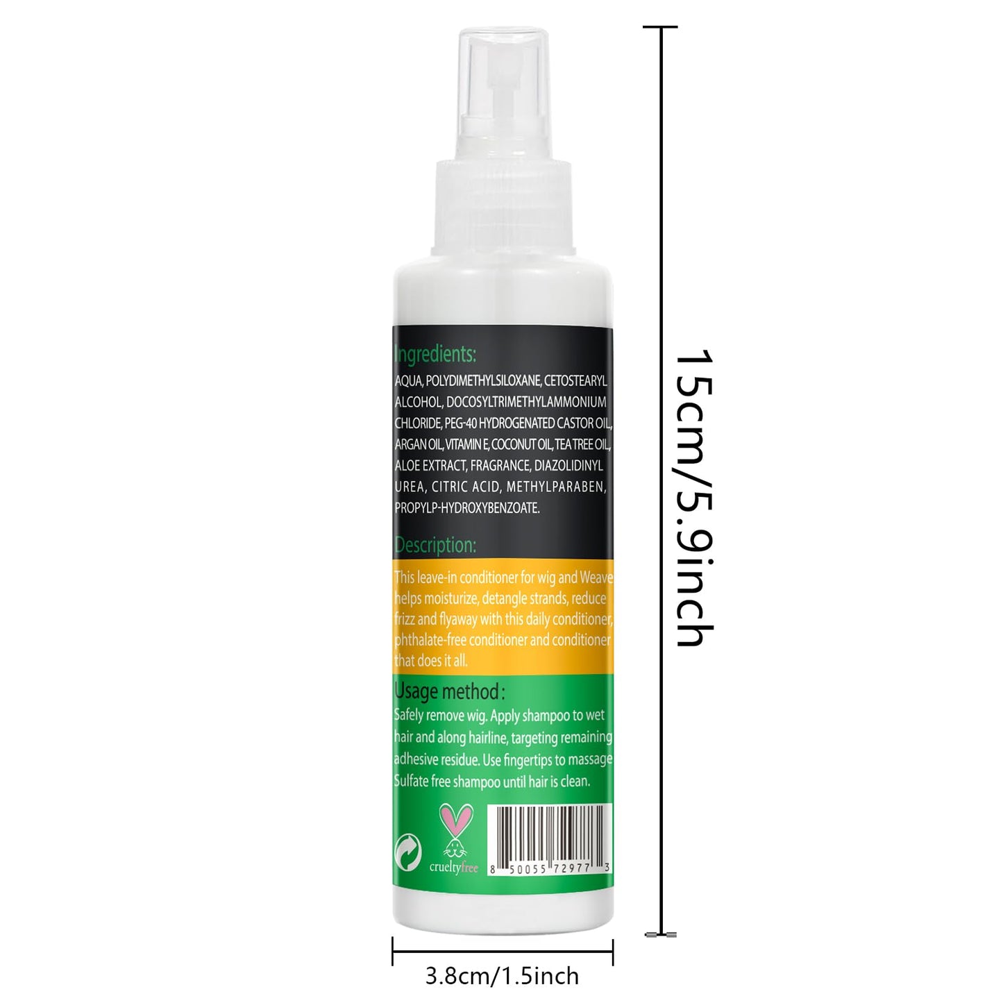 2PCS Wig Milk Spray for Synthetic Hair, Leave-In Conditioner Wig Detangler Spray for Human Wigs, Conditioner & Detangler 2 in 1 Moisturizer, Hydrates & Replenishes Synthetic Hair Wigs Easy Combing