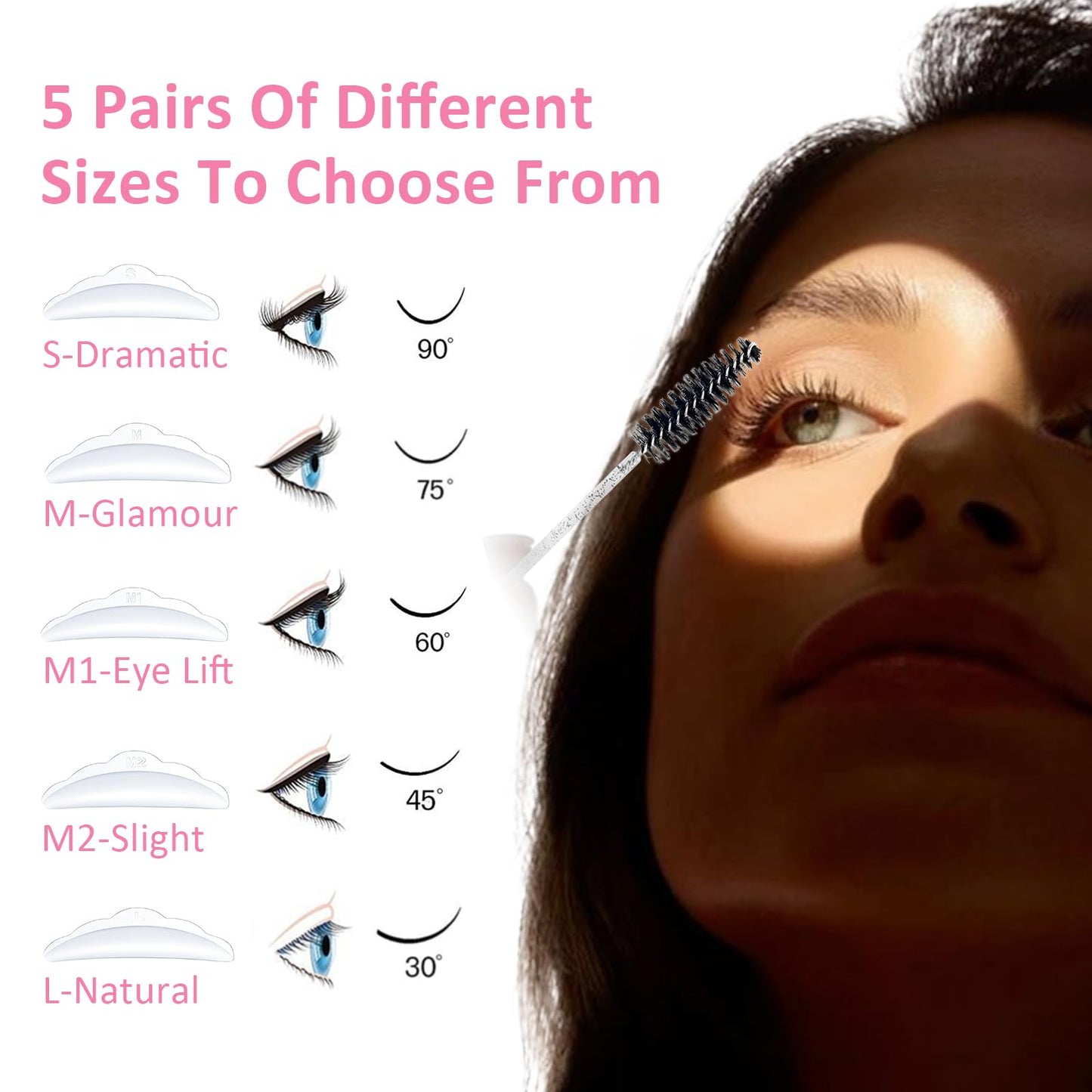 Korean Lash Lift Kit, Eyelash Perm Kit, Professional Kit de Pestañas for Long-Lasting Curl, DIY Lash Perm Easy to Use at Home Diy & Salon, Lasts For 4-6 Weeks