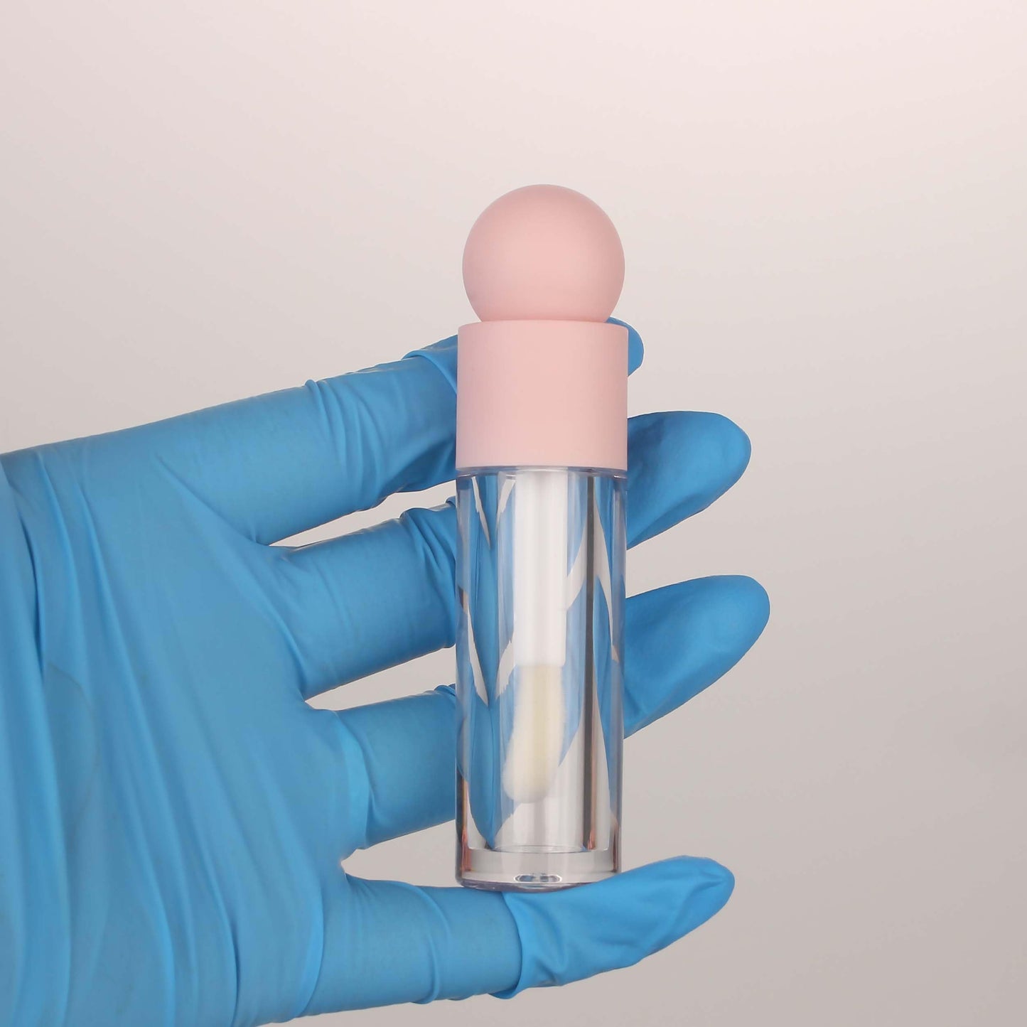 COSIDEA 16pcs Empty 5ml Pink lip gloss tubes with big wand large deo foot brush lipgloss tube container for lip oil