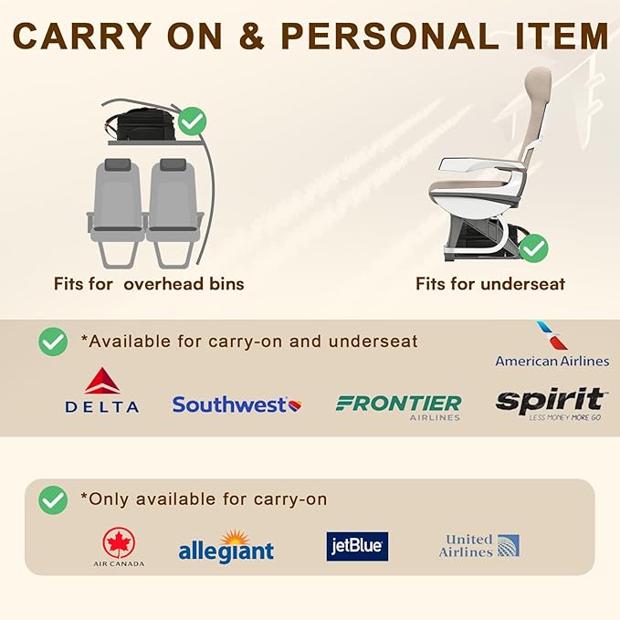 Rolling Laptop Bag, Briefcase for Men and Women, 17 Inch Computer Bag with Wheels Underseat Carry on Luggage, Laptop Briefcase Case for Work, Travel, College Teacher, Mobile Office Bag, Brown