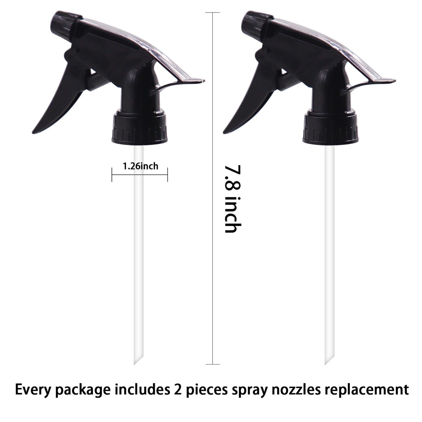 OFFIDIX Glass Spray Bottle with Adjustable Nozzle Fine Mist and Spray for Home Use,Cleaning Solutions (Rhombus White),2 Pack Plant Mister Sprayers Watering Nozzles Replacement