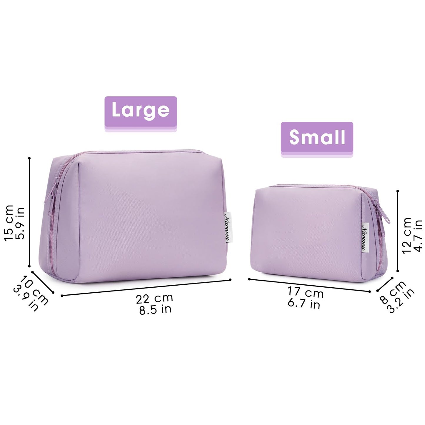 Narwey Makeup Bag With Large Makeup Bag