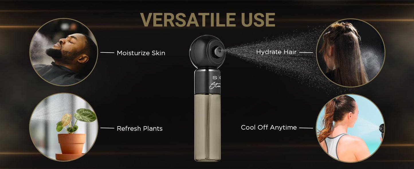 Stylecraft Studio High-Pressure Atomization Cordless Mini Nano Mister, USB-C Rechargeable for Barbers, Salon, Home Use