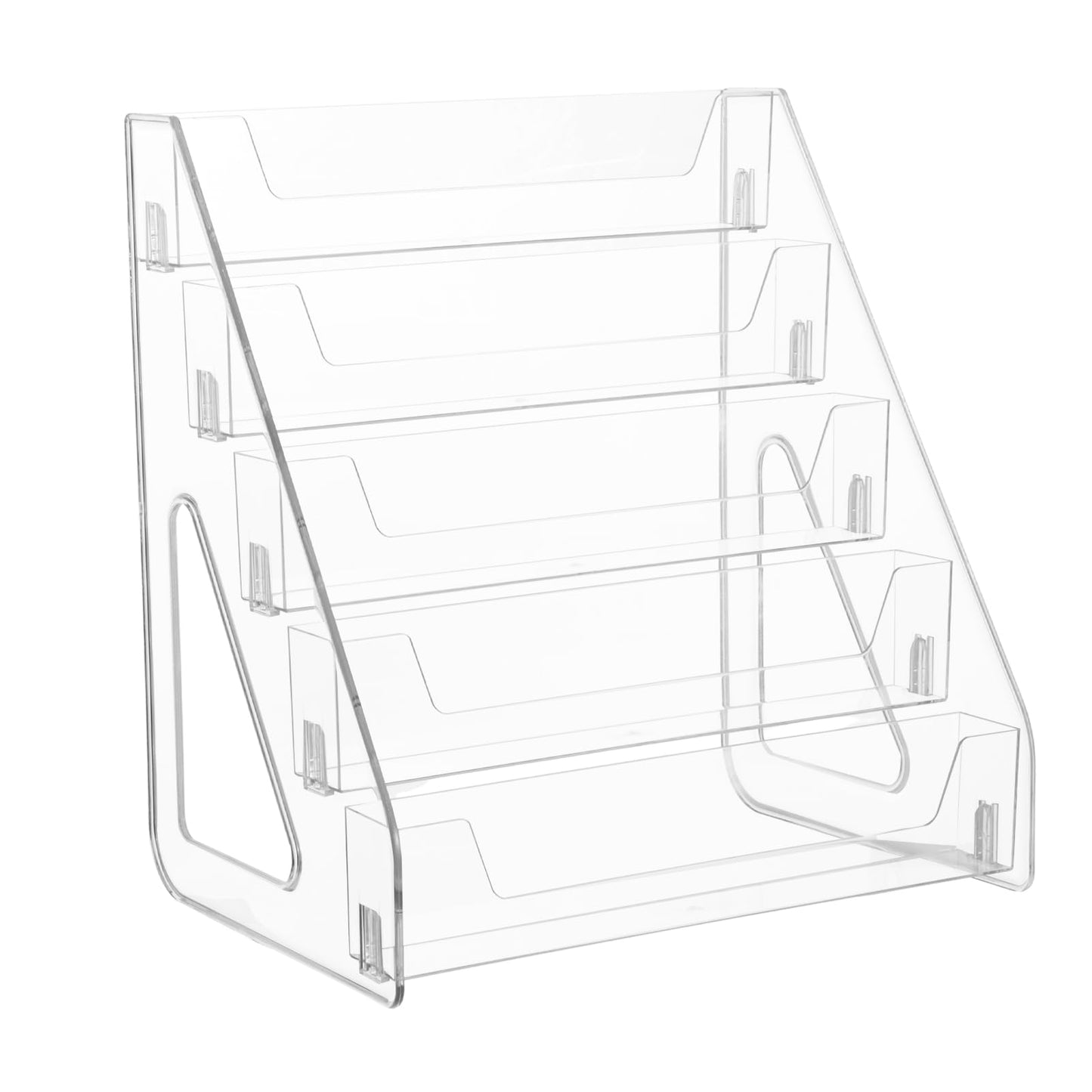Hlimior 5-Tier Sticker Display Stand for Vendors, Pocket Acrylic Display Stands & Card Stand, Portable Organizer for Trade Shows, Retail Stores, Small Business Supplier Events
