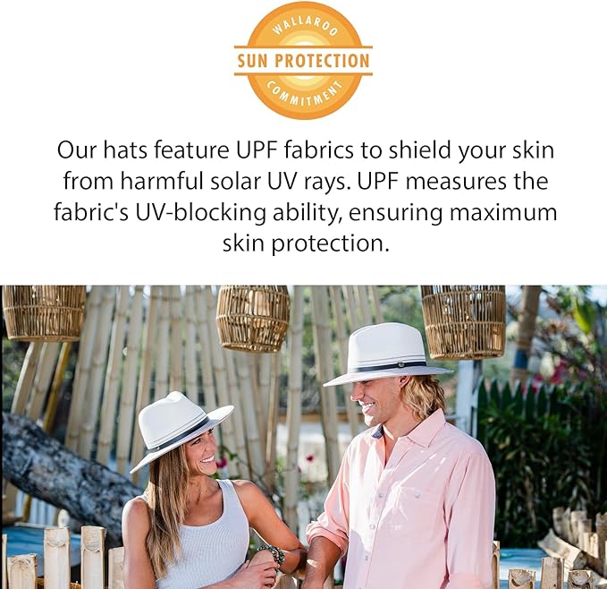 Wallaroo Women’s Kristy Fedora– UPF 50+ UV Protection | Wide Brim, Packable & Adjustable |Petite or Medium