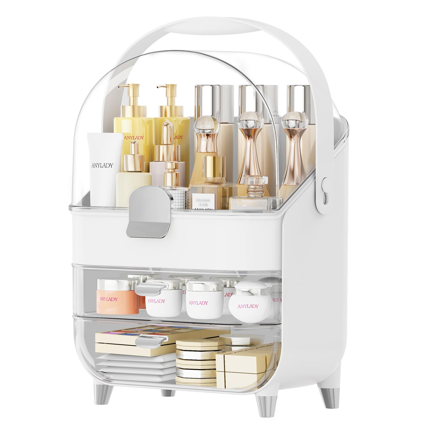 Anylady Makeup Organizer Countertop, Skincare Holder Bathroom Counter Organizer, Storage Box Cosmetic Display Cases, Teen Girl Gifts Make up Organizers for Vanity, Dresser