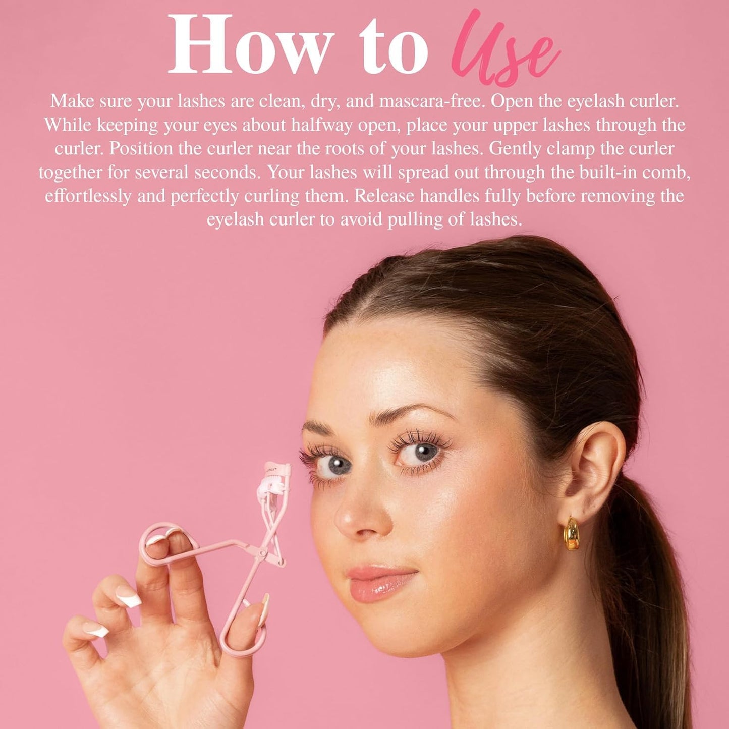 Lash Therapy Australia Eyelash Curler, Eyelash Curlers with Comb, Pink Eye Lash Curler, Gentle & Safe Mascara Curler, Curl Eyelashes & Lash Lift in Seconds
